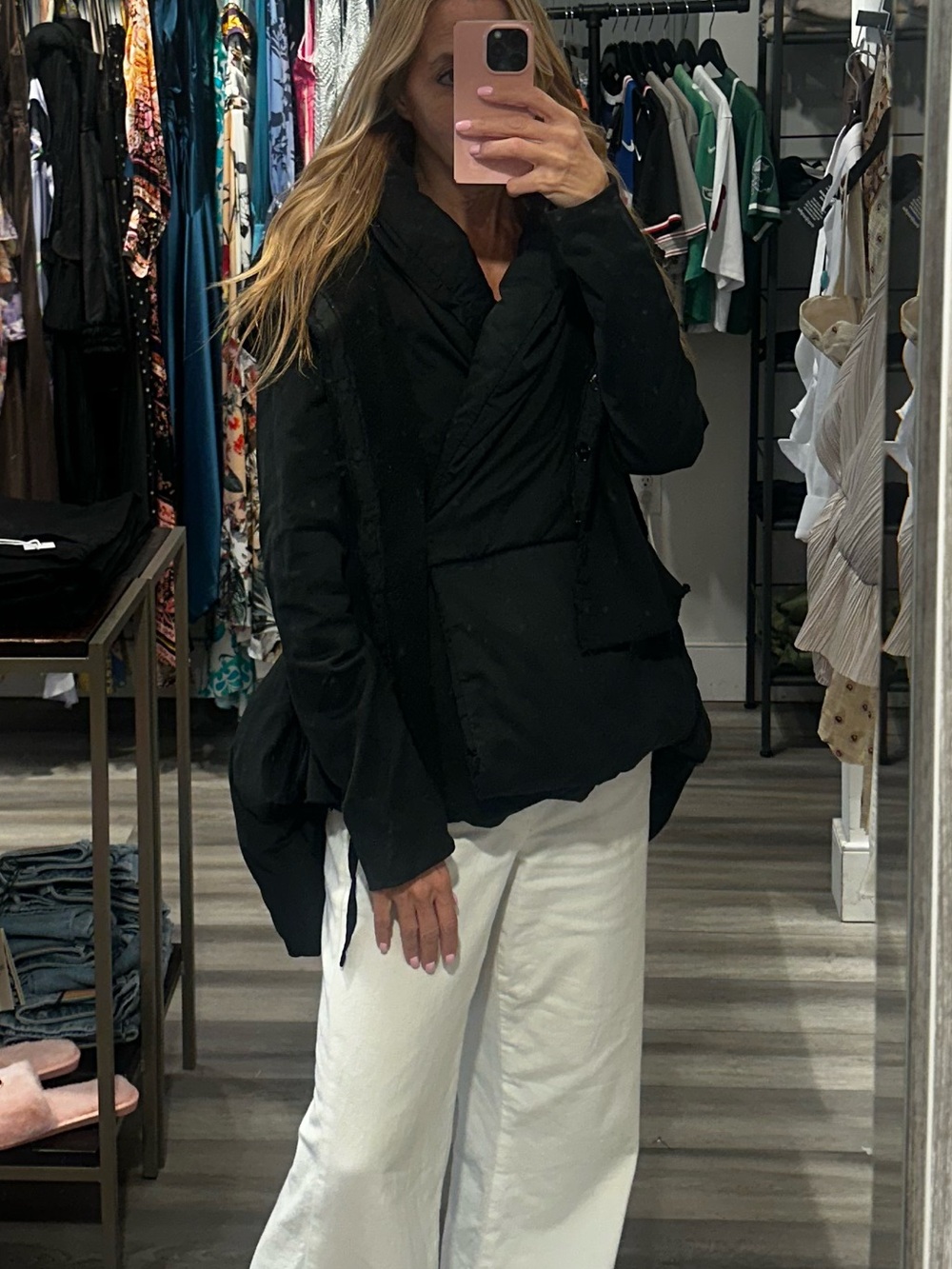 Rundholz Oversized Black Hooded Puffer Jacket